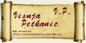 Višnja Petkanić vizit kartica